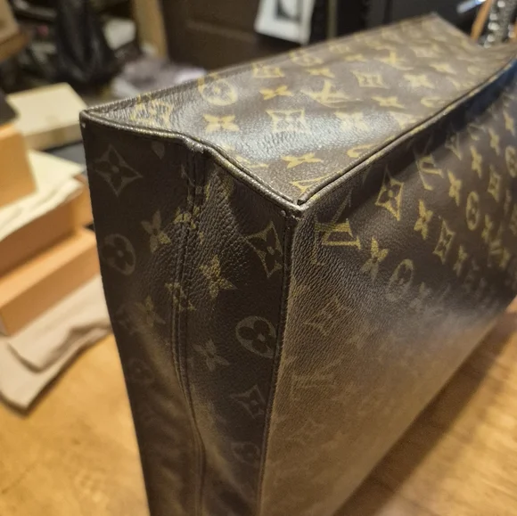 Louis Vuitton Brown Monogram Tote Bag - Picture 8 of 12